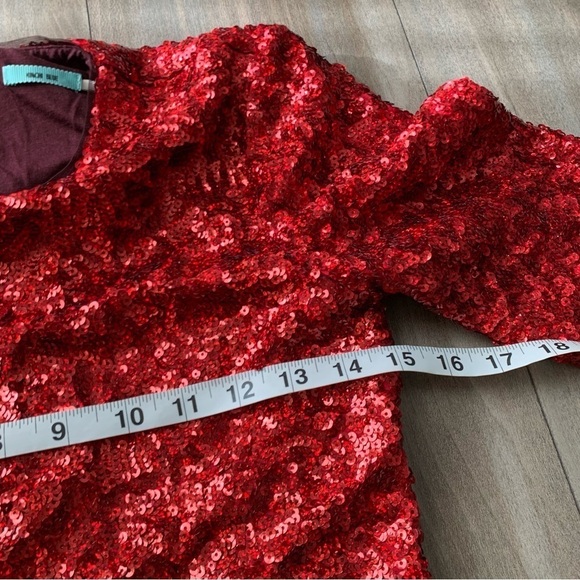 Urban Outfitters Kimchi blue sequin open back mini dress Taylor Swift red - Picture 6 of 7